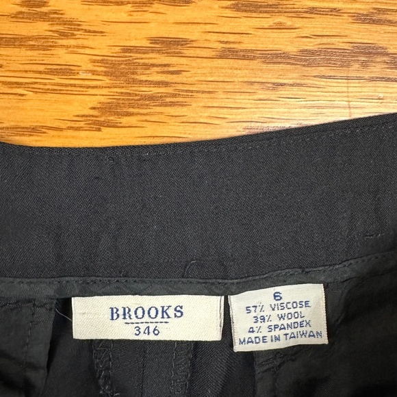 *BROOKS 346* Black Dress Pants Size 6 - Picture 6 of 7